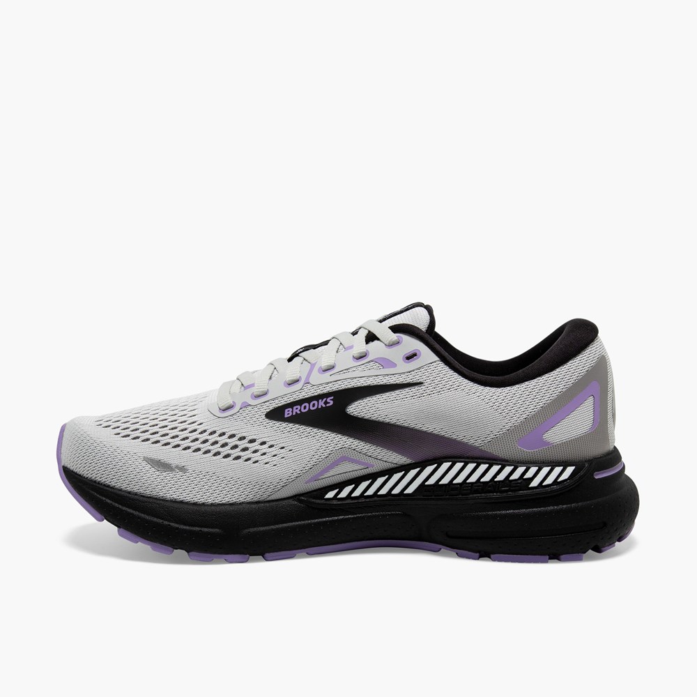 Chaussure Running Brooks Adrenaline GTS 23 Grise Noir Violette Femme | LHX-8726379